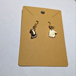 Footprint and Handprint Earrings. New.